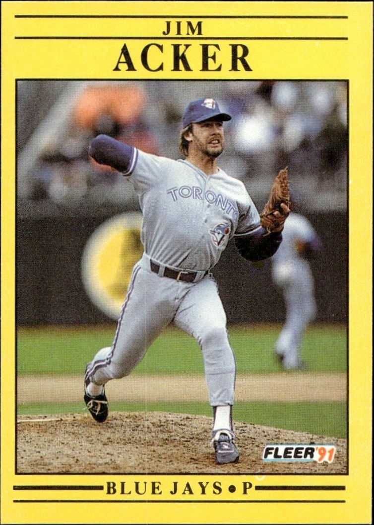 1991 Fleer Jim Acker #167 trading card