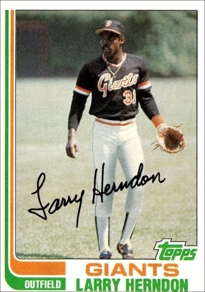 1982 Topps Larry Herndon #182 trading card