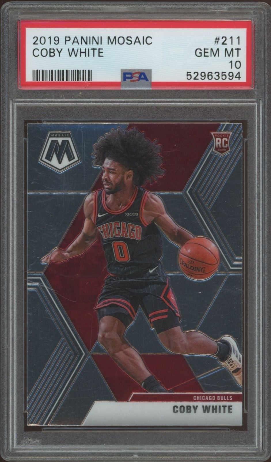 2019-20 Panini Mosaic Coby White #211 trading card