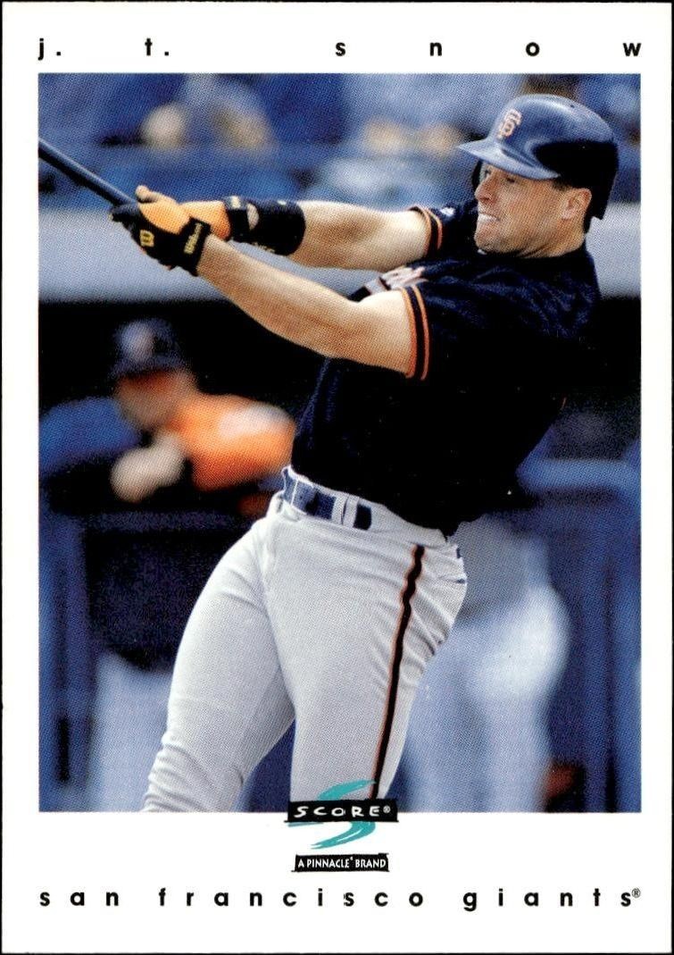1997 Score J.T. Snow #365 trading card