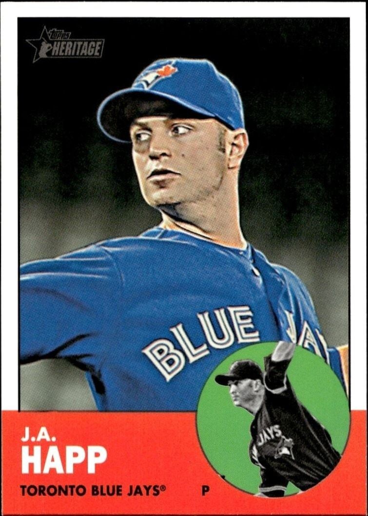 2012 Topps Heritage High Number J.A. Happ #H578 trading card