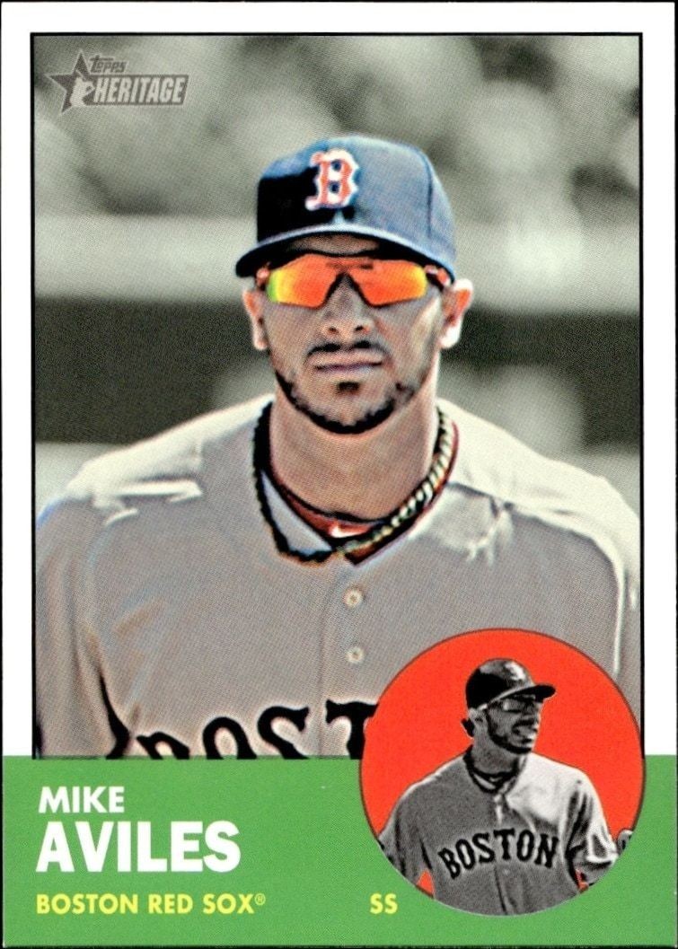 2012 Topps Heritage High Number Mike Aviles #H586 trading card