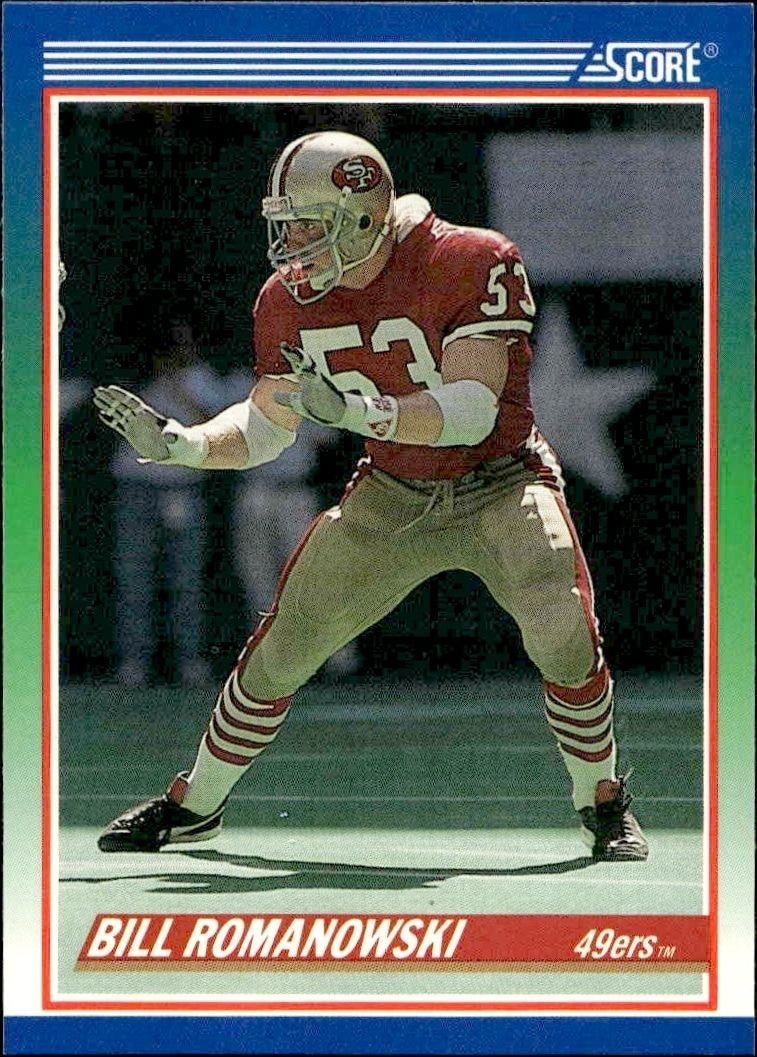1990 Score Bill Romanowski #408 trading card