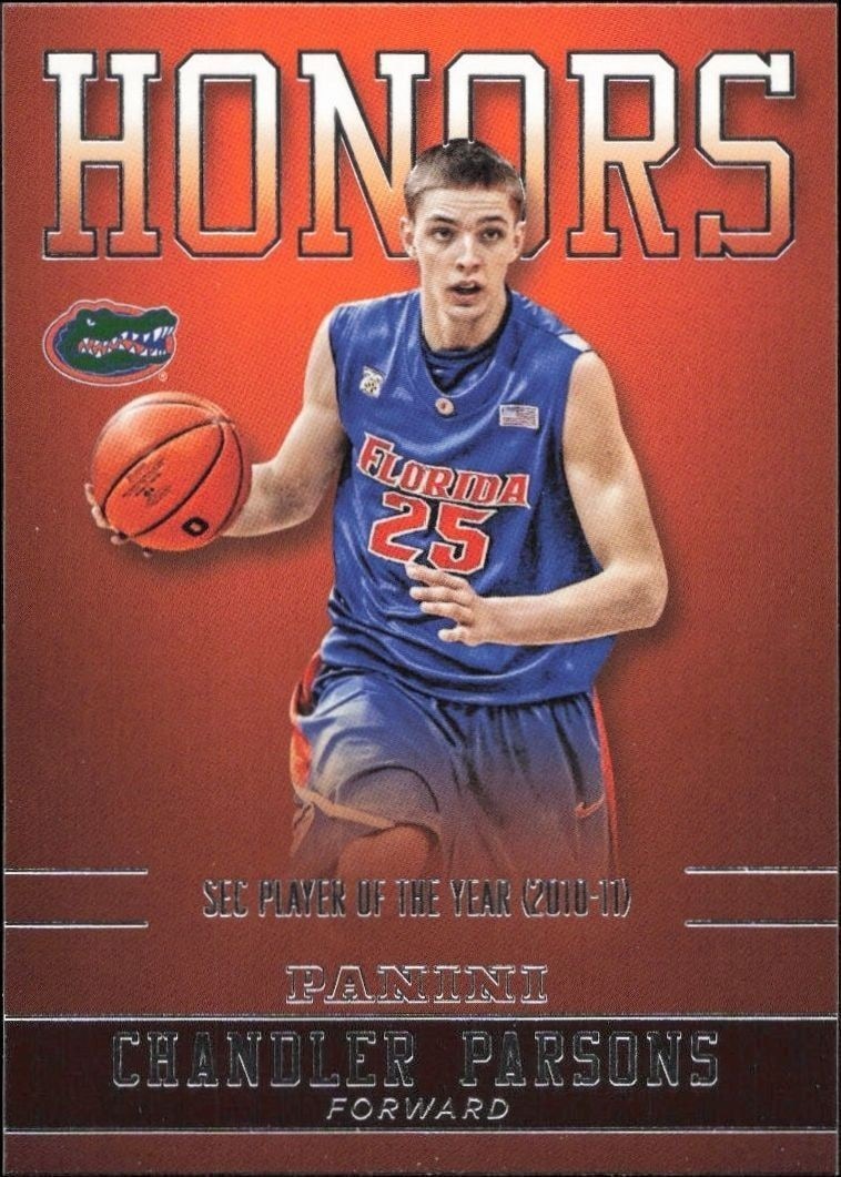 2015-16 Panini Florida Gators Chandler Parsons #CP-FL trading card