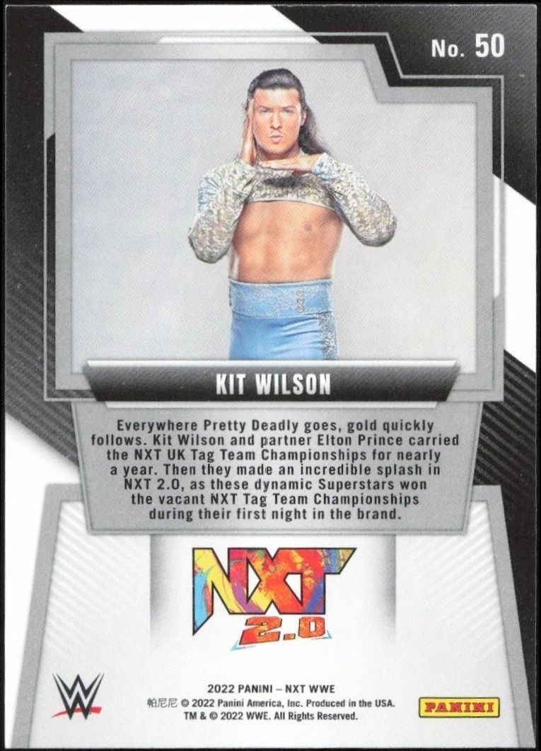 2022 Panini NXT 2.0 WWE Kit Wilson #50 wrestling trading card back