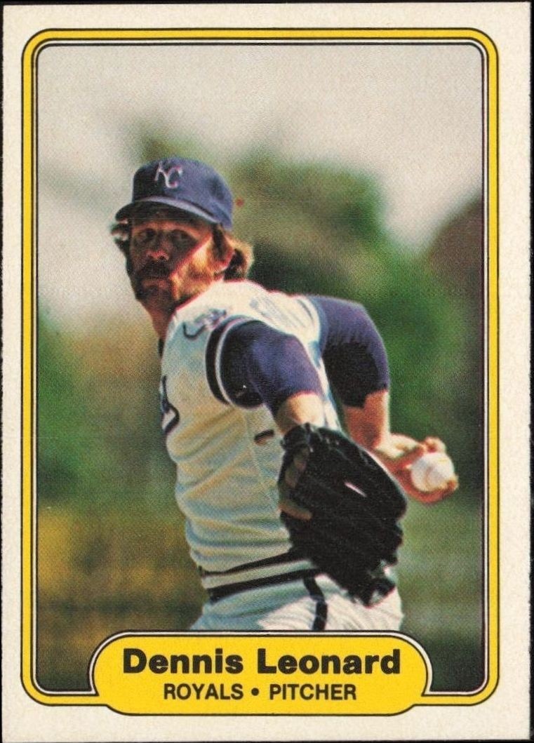 1982 Fleer Dennis Leonard #413 trading card