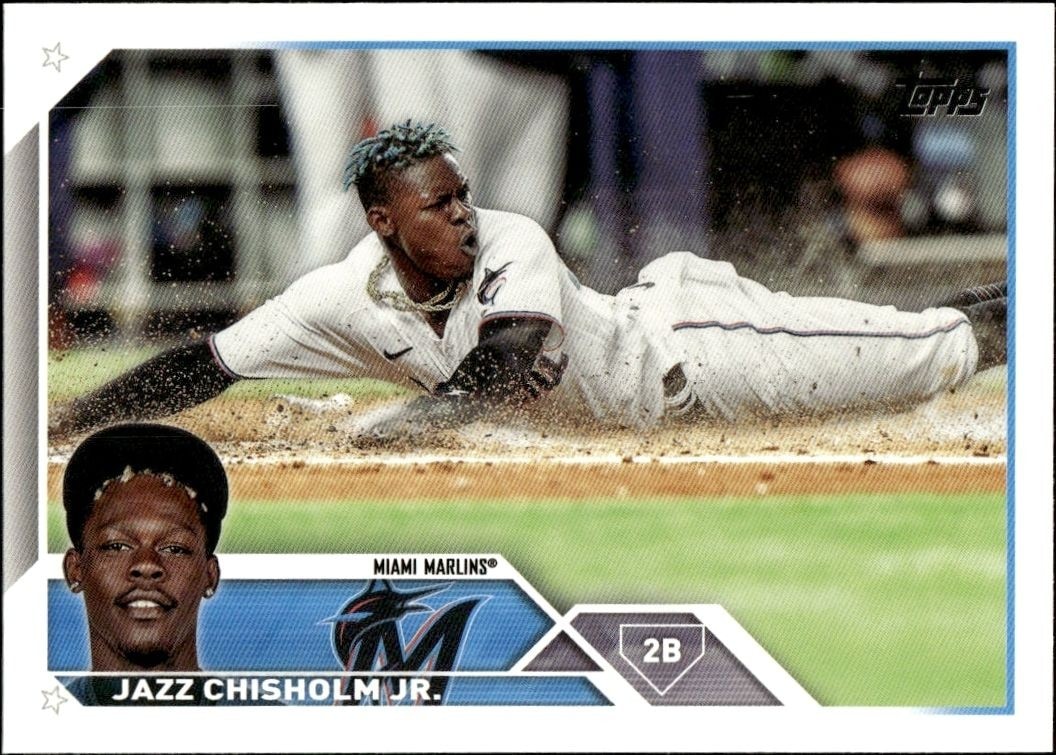 2023 Topps Series 1 Jazz Chisholm Jr. #172 trading card