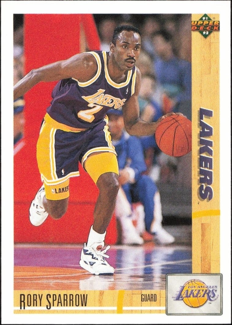 1991-92 Upper-Deck Rory Sparrow #434 trading card