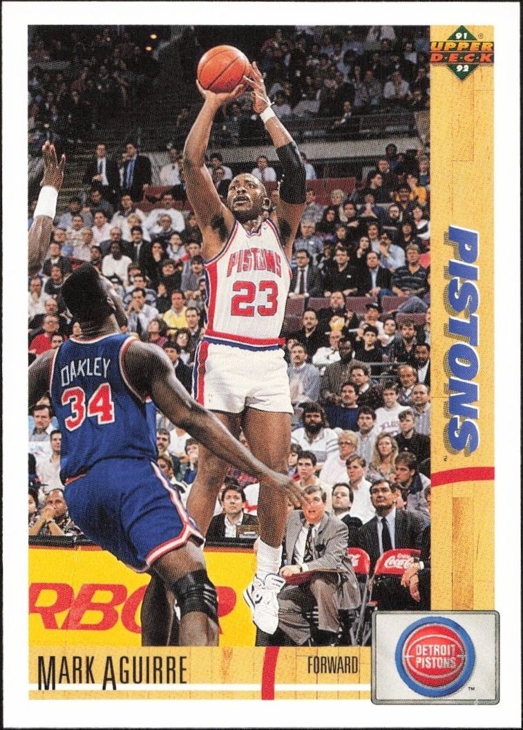 1991-92 Upper-Deck Mark Aguirre #165 trading card