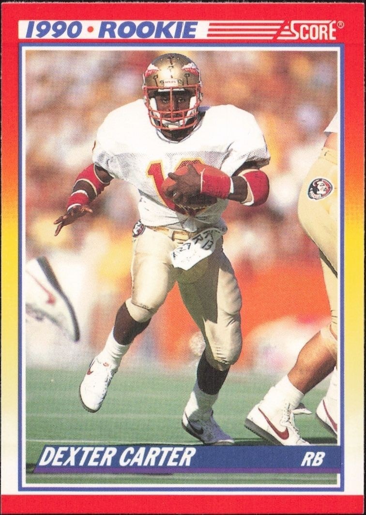 1990 Score Dexter Carter #657 trading card