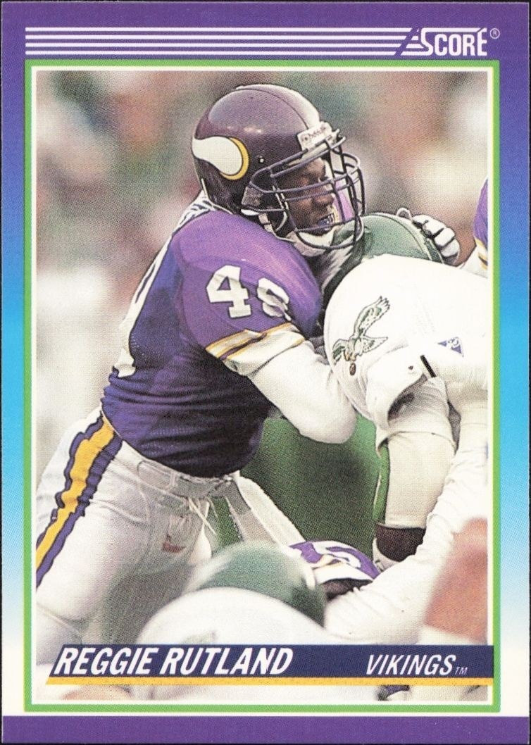 1990 Score Reggie Rutland #498 trading card
