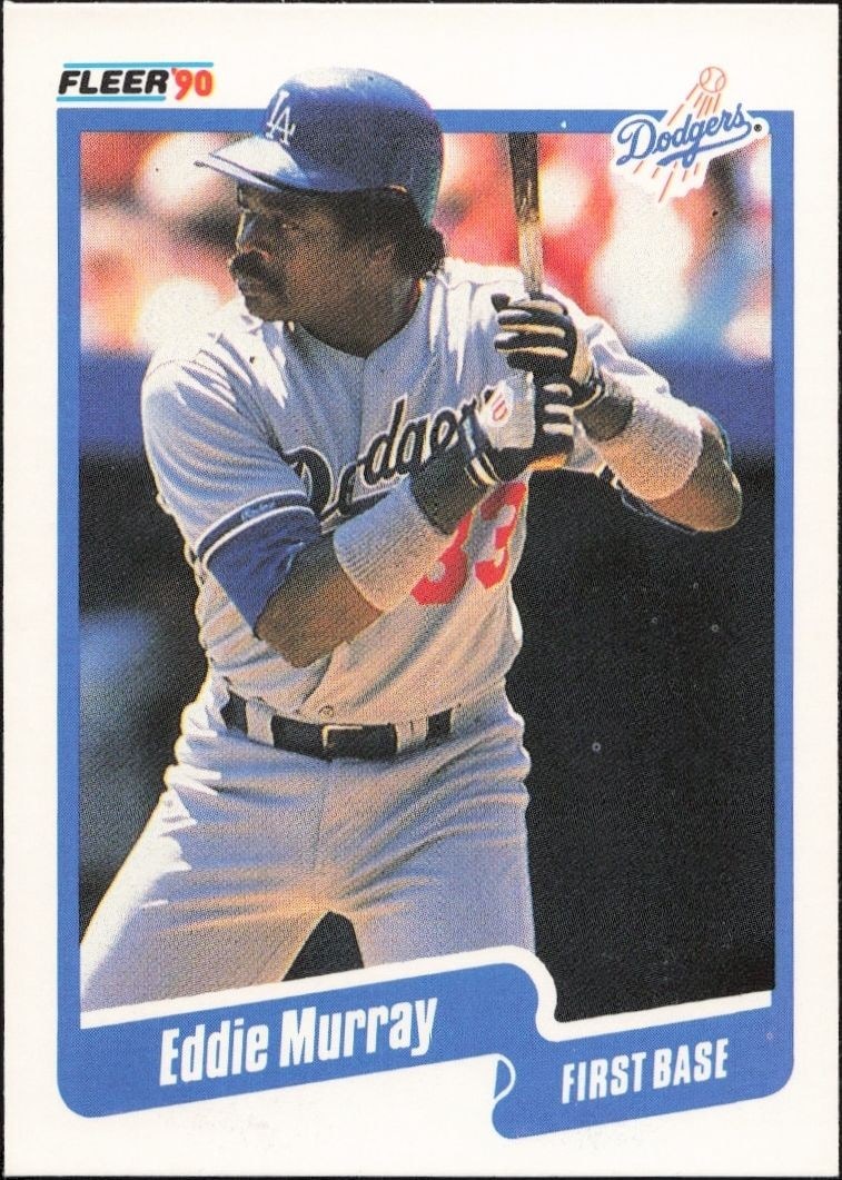 1990 Fleer Eddie Murray #404 trading card