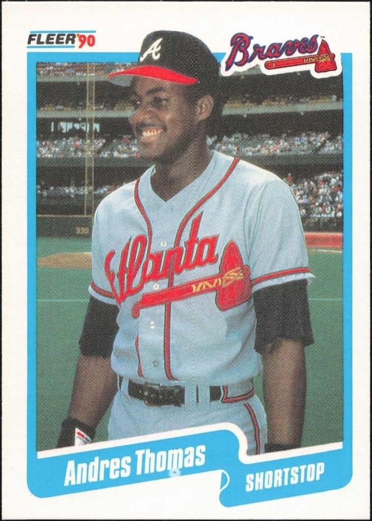 1990 Fleer Andres Thomas #597 trading card