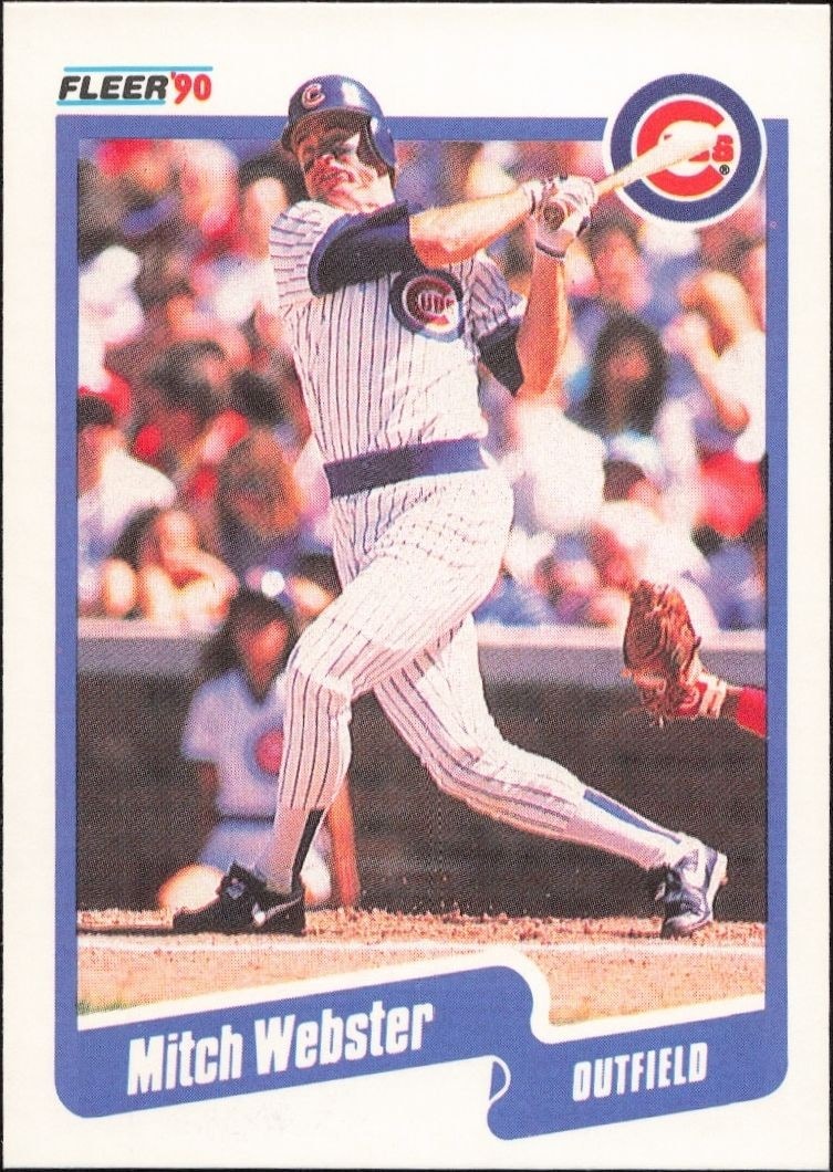 1990 Fleer Mitch Webster #45 trading card