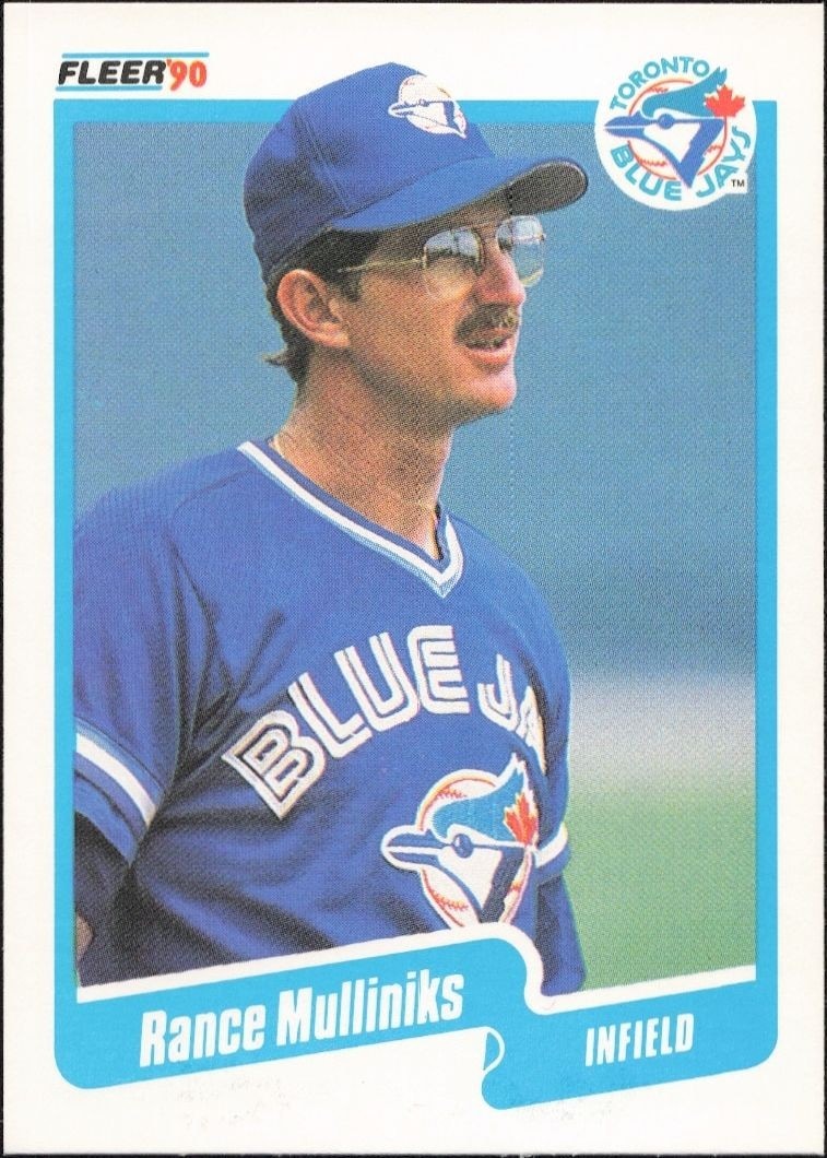 1990 Fleer Rance Mulliniks #91 trading card