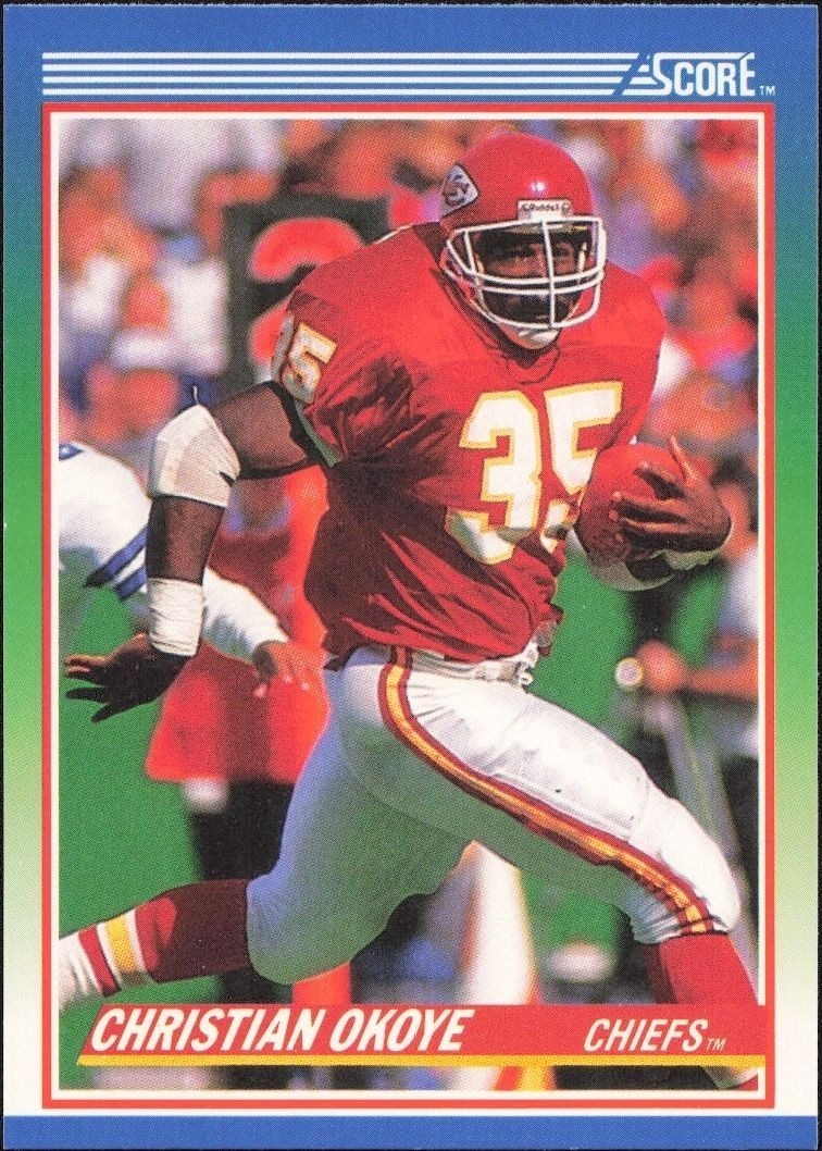 1990 Score Christian Okoye #2 trading card
