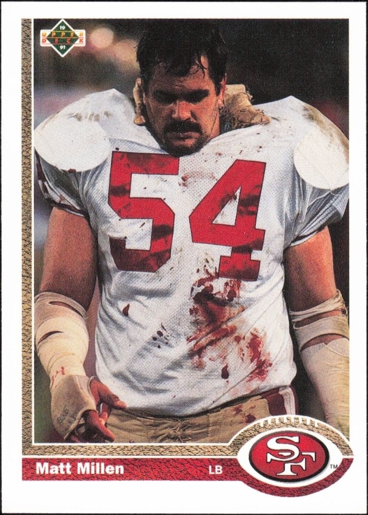 1991 Upper-Deck Matt Millen #409 trading card