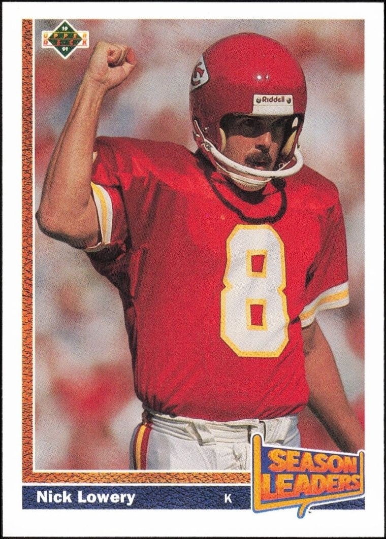 1991 Upper-Deck Nick Lowery #405 trading card