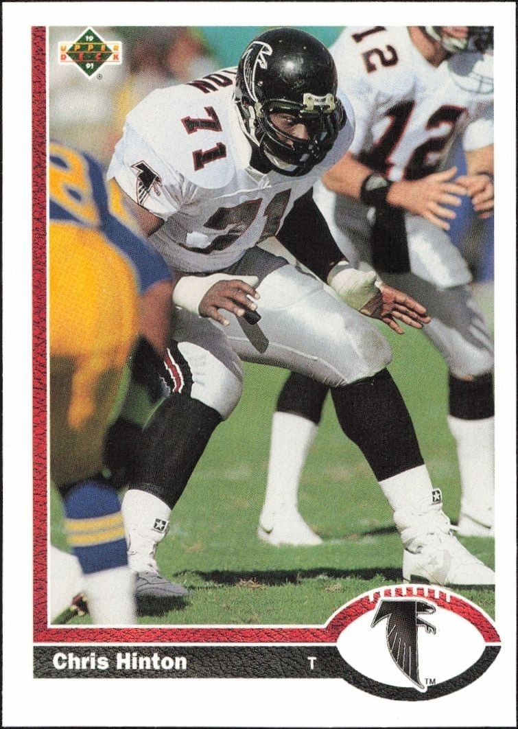1991 Upper-Deck Chris Hinton #394 trading card