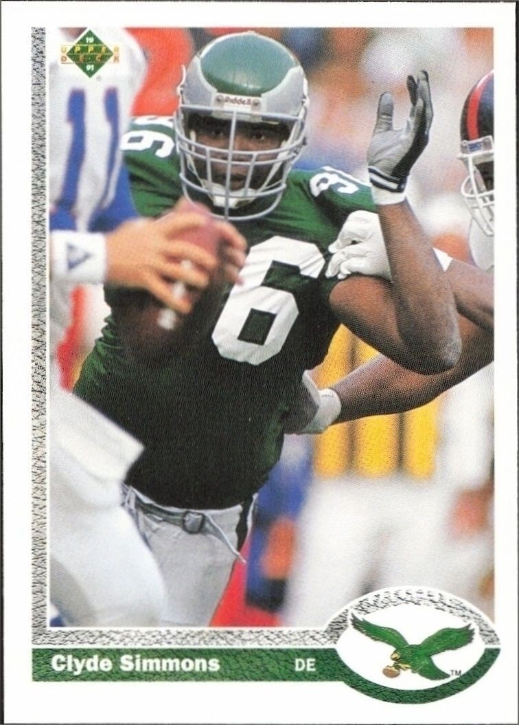 1991 Upper-Deck Clyde Simmons #130 trading card