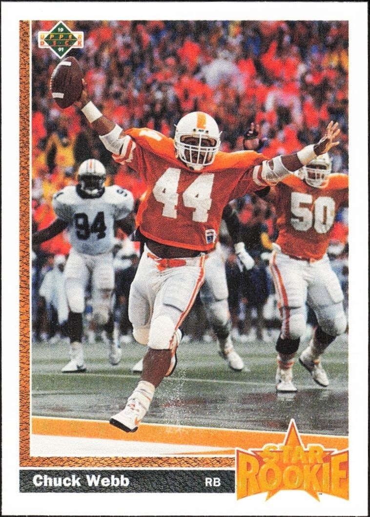 1991 Upper-Deck Chuck Webb #20 trading card
