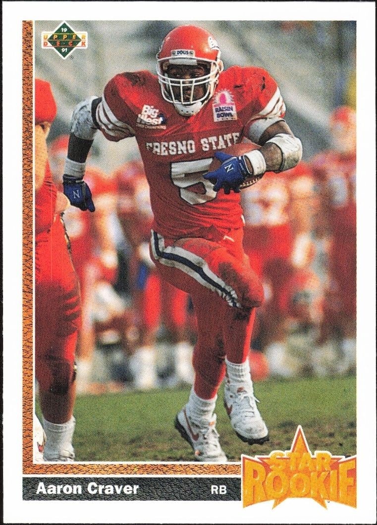 1991 Upper-Deck Aaron Craver #19 trading card