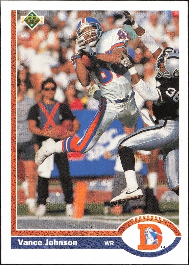 1991 Upper-Deck Vance Johnson #122 trading card