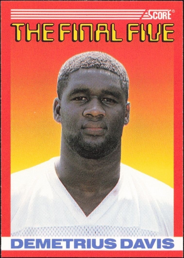 1990 Score Demetrius Davis #B2 trading card