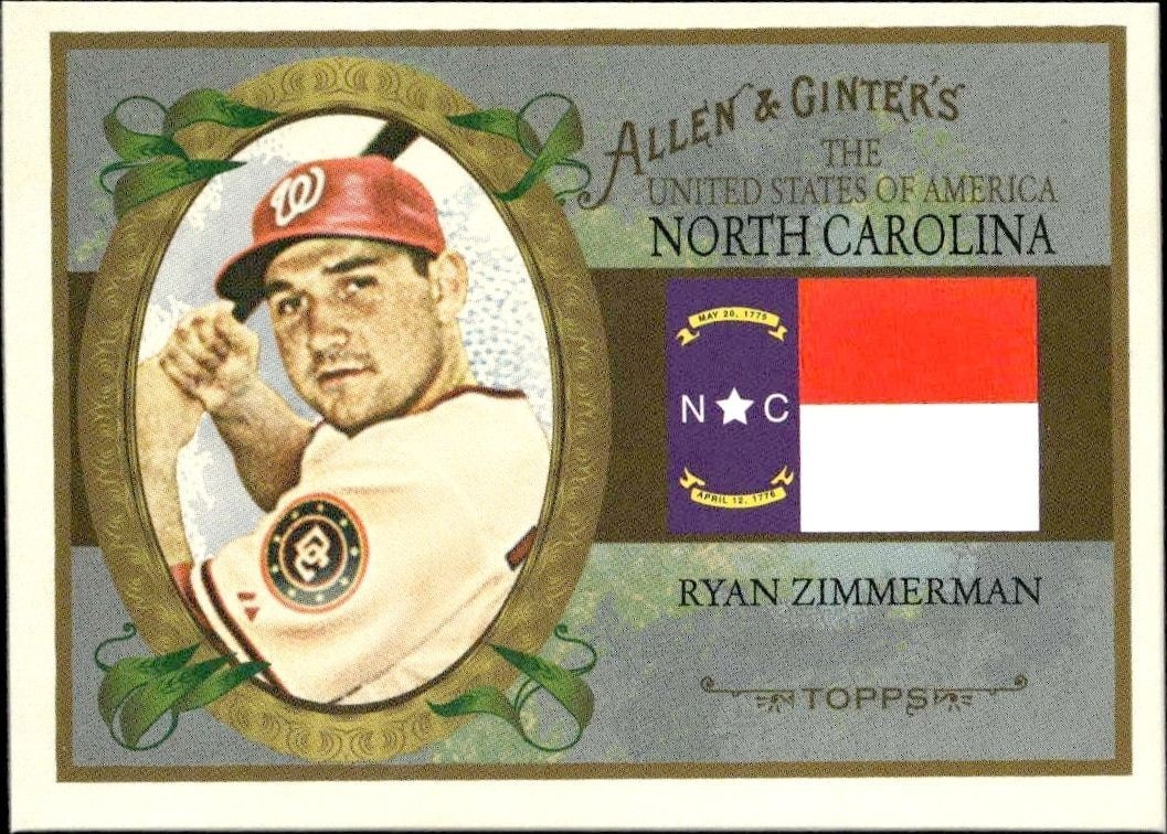 2008 Topps Allen & Ginter Ryan Zimmerman #US33 trading card