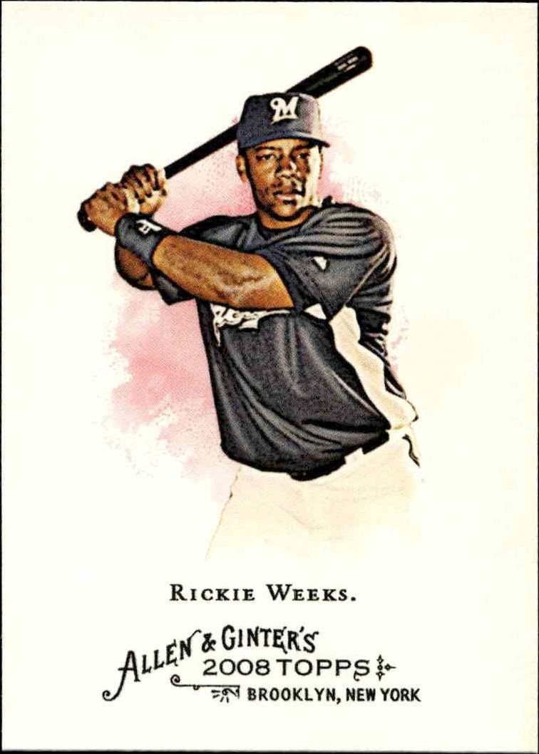 2008 Topps Allen & Ginter Rickie Weeks #43 trading card