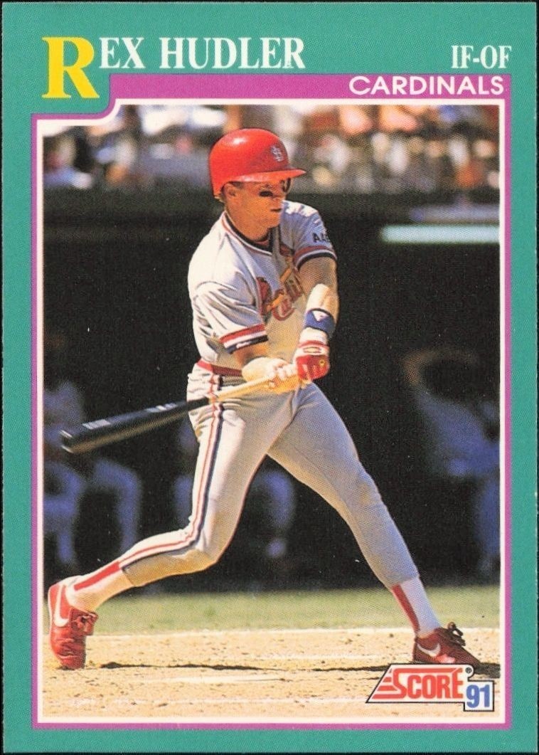 1991 Score Rex Hudler #589 trading card