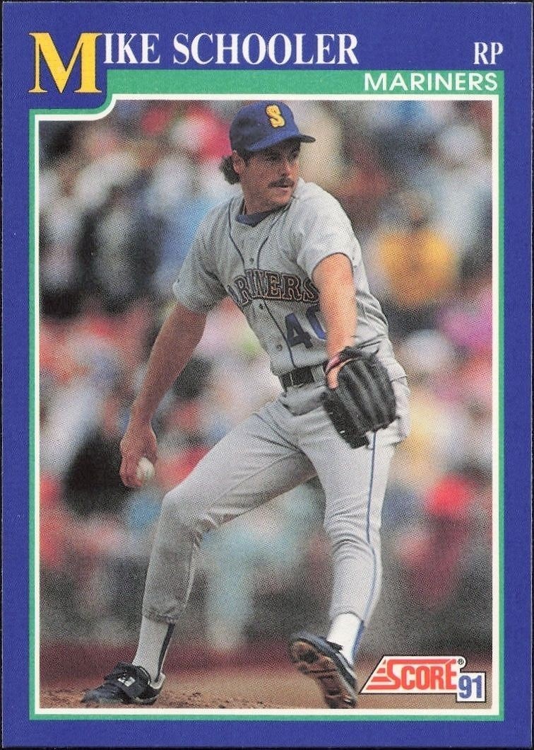 1991 Score Mike Schooler #489 trading card