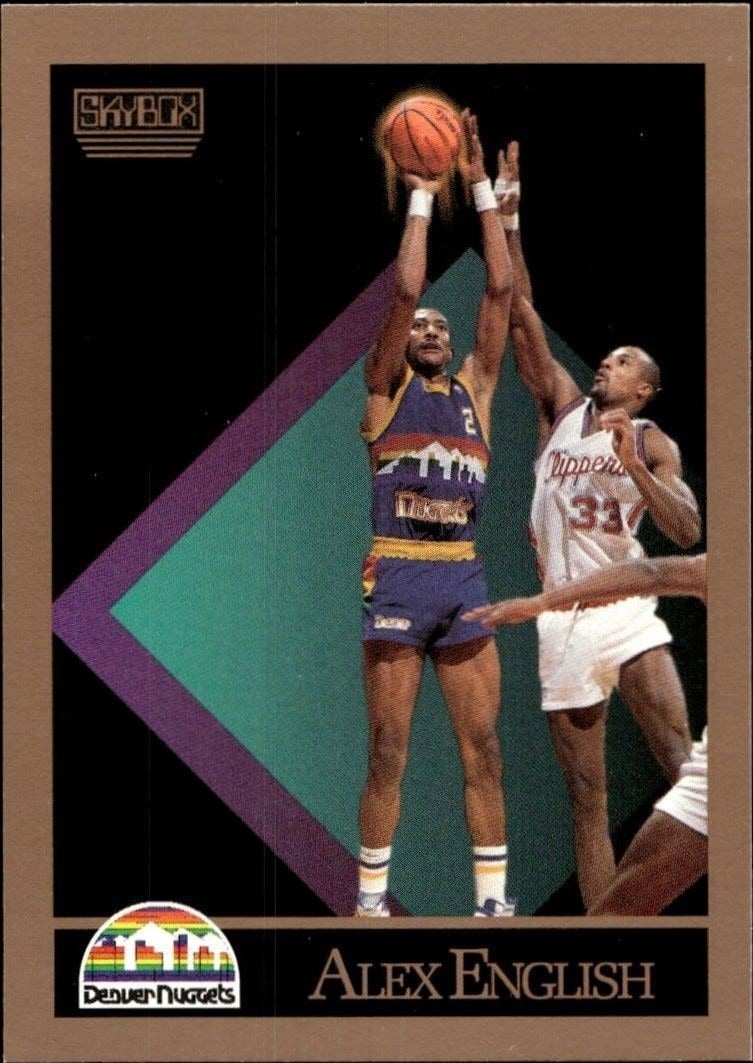 1990-91 Skybox Alex English #74 trading card
