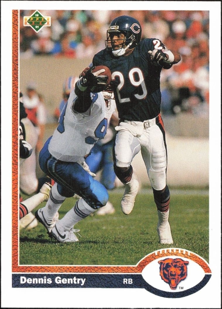 1991 Upper-Deck Dennis Gentry #227 trading card