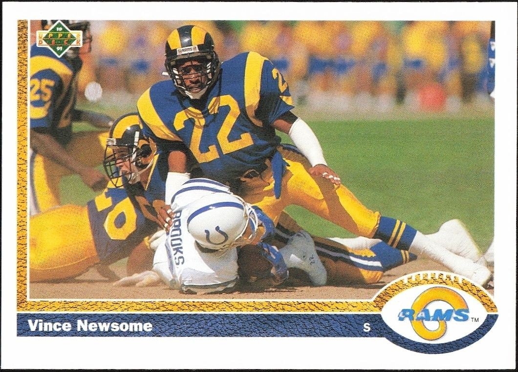 1991 Upper-Deck Vince Newsome #239 trading card