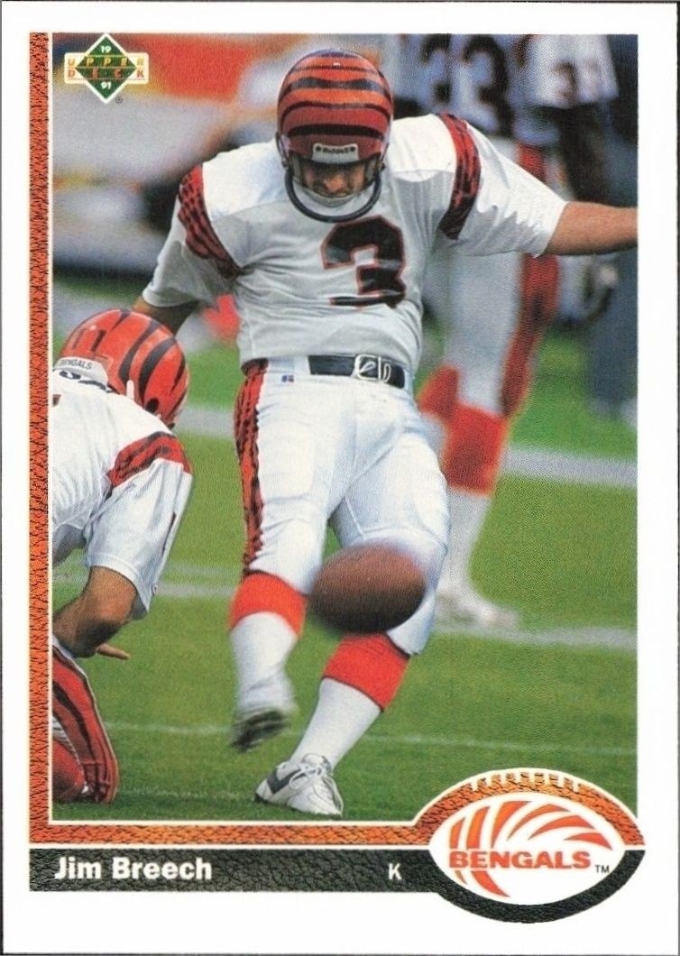 1991 Upper-Deck Jim Breech #202 trading card
