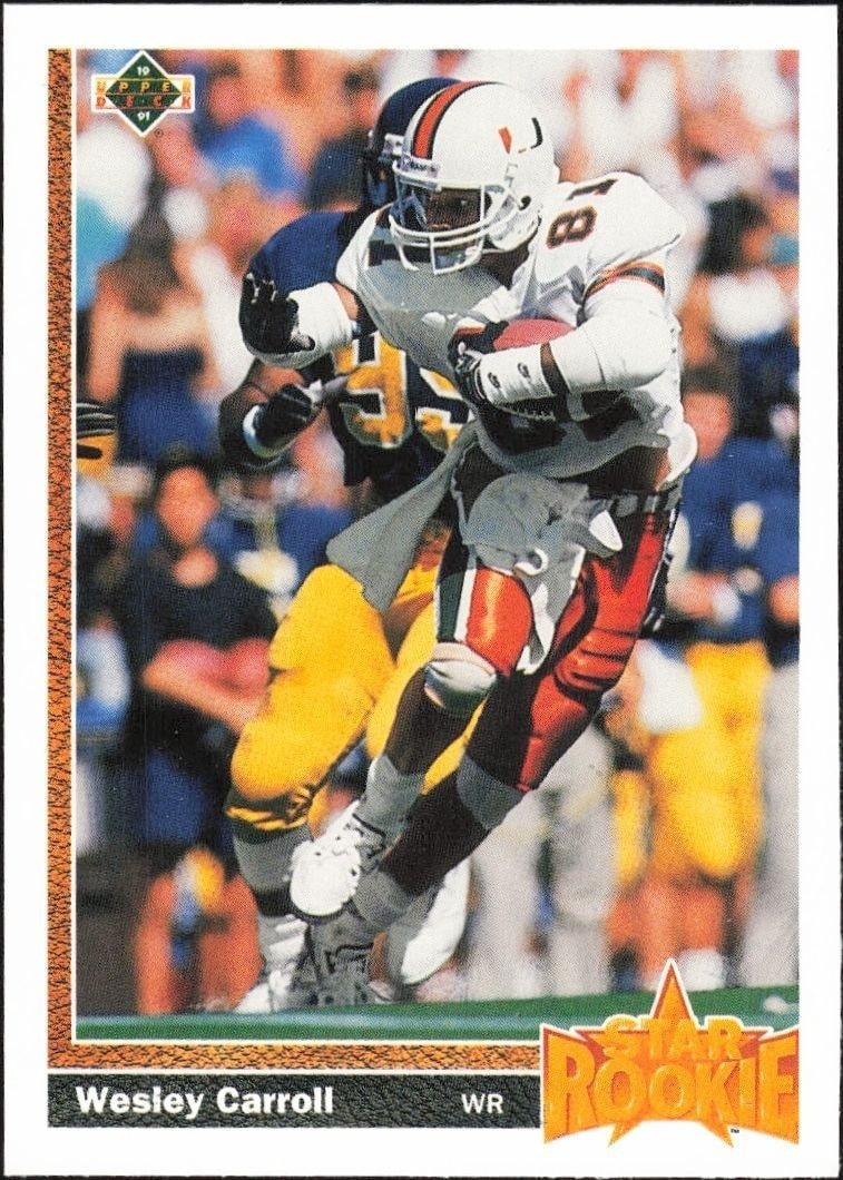 1991 Upper-Deck Wesley Carroll #12 trading card