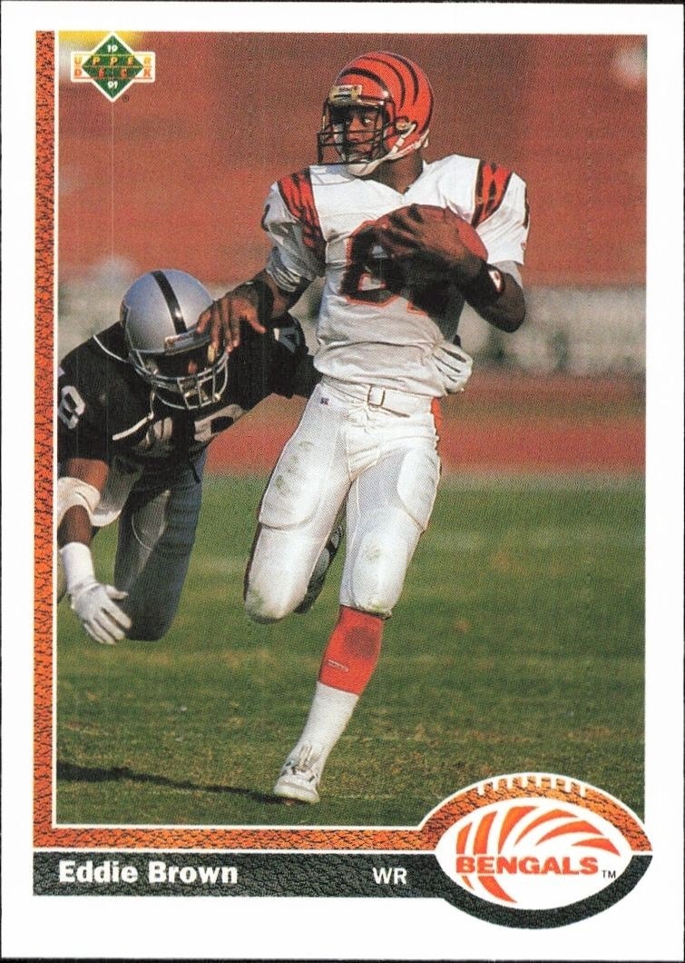 1991 Upper-Deck Eddie Brown #207 trading card