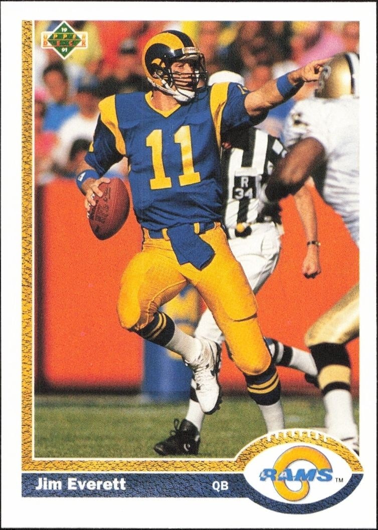 1991 Upper-Deck Jim Everett #164 trading card