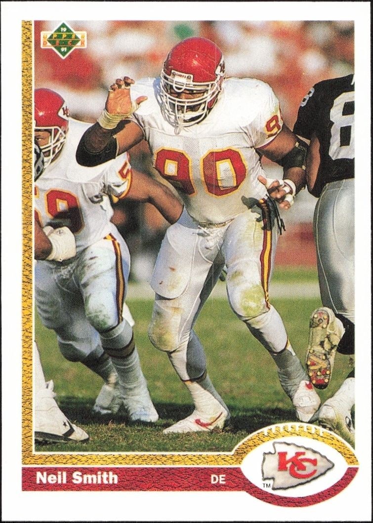 1991 Upper-Deck Neil Smith #163 trading card