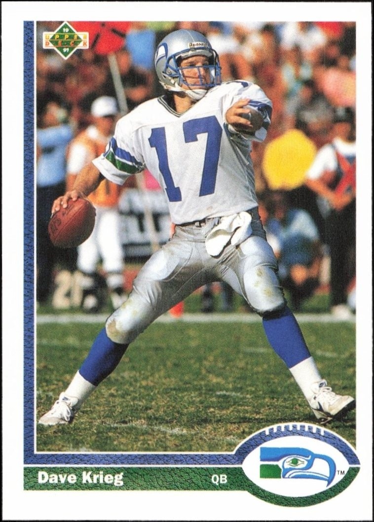1991 Upper-Deck Dave Krieg #170 trading card