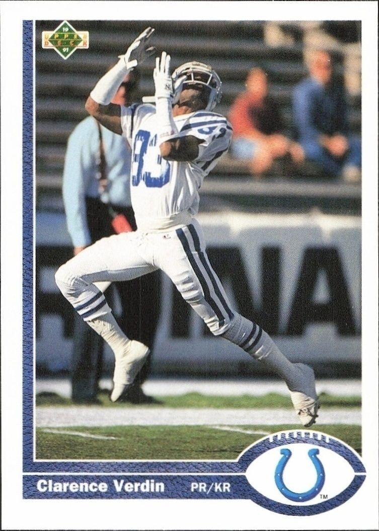 1991 Upper-Deck Clarence Verdin #169 trading card