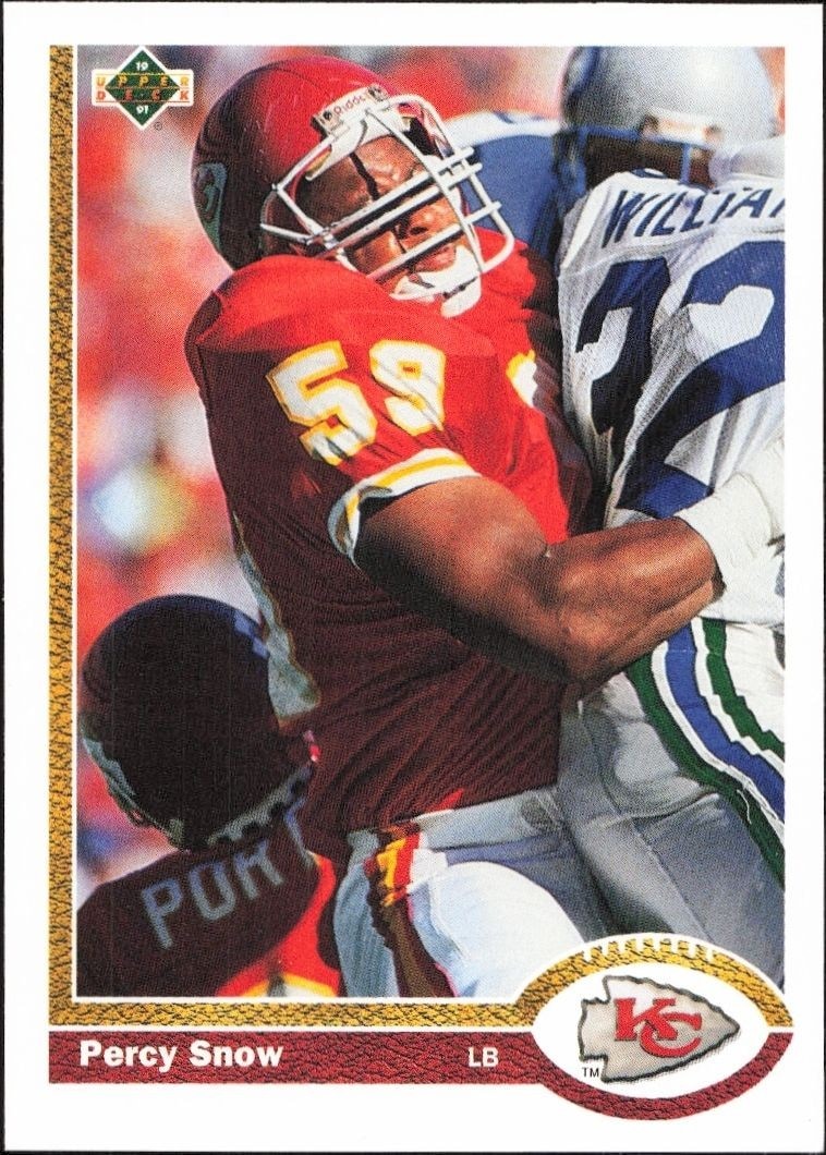 1991 Upper-Deck Percy Snow #36 trading card