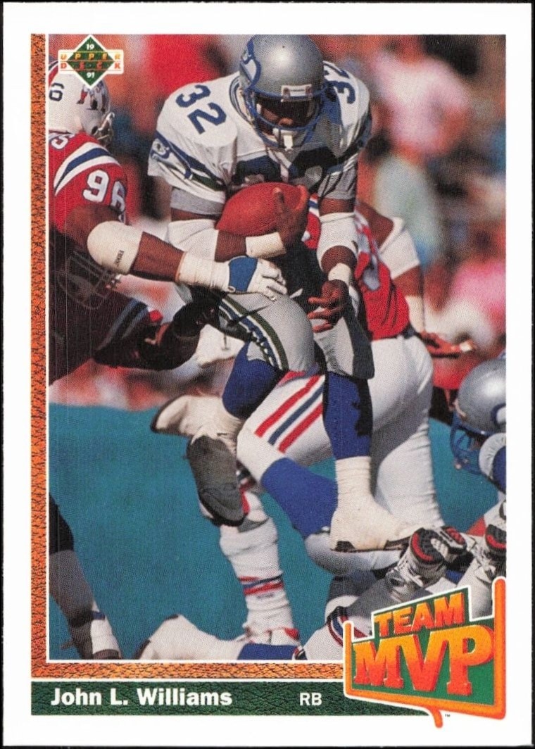 1991 Upper-Deck John L. Williams #476 trading card