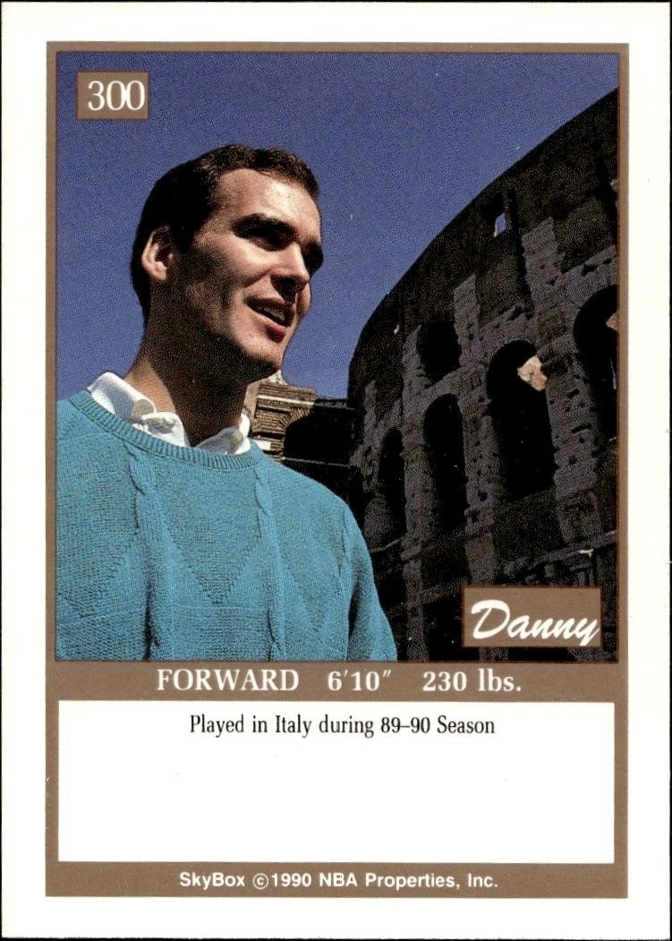 1990-91 Skybox Danny Ferry #300 basketball trading card back