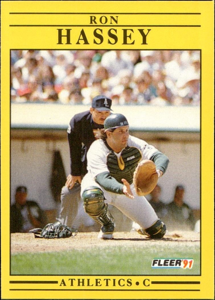 1991 Fleer Ron Hassey #8 trading card