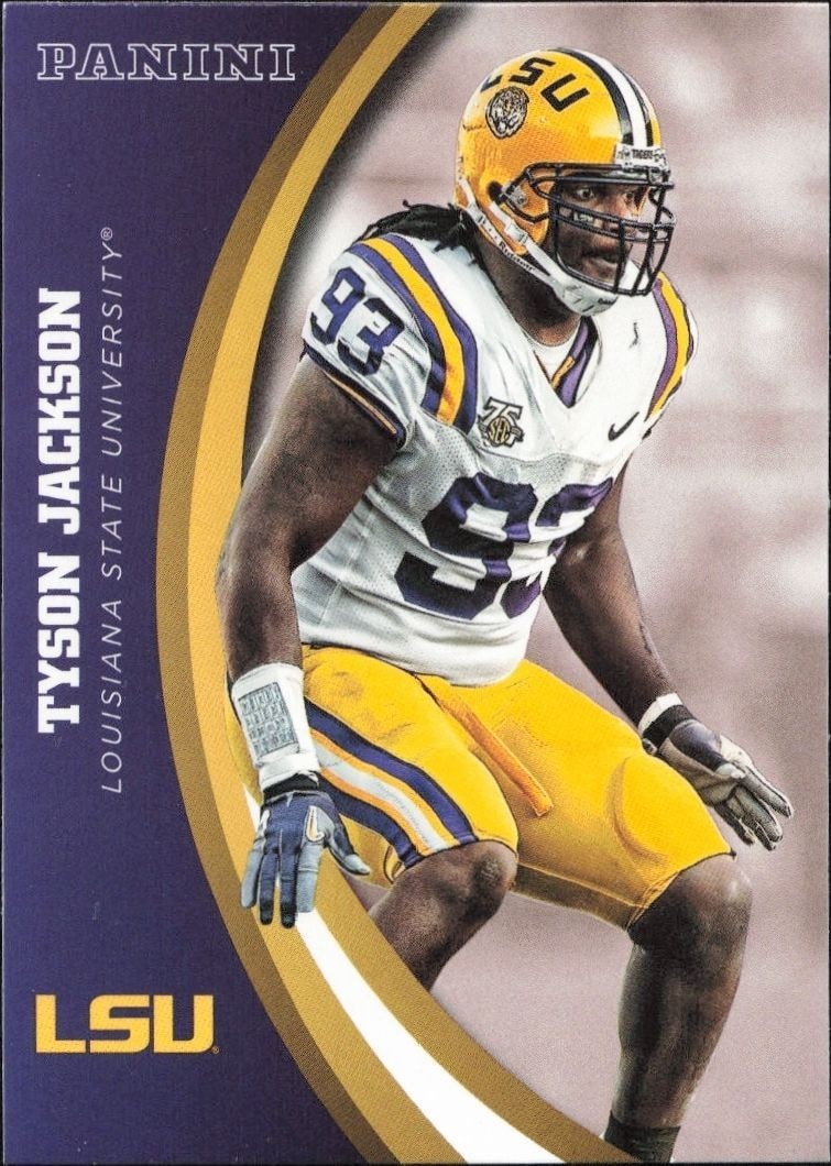 2015 Panini Lsu Team Collection Tyson Jackson #65 trading card