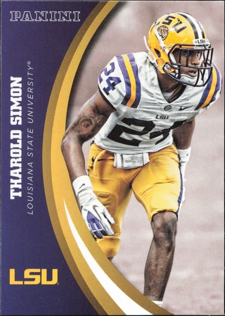 2015 Panini Lsu Team Collection Tharold Simon #61 trading card