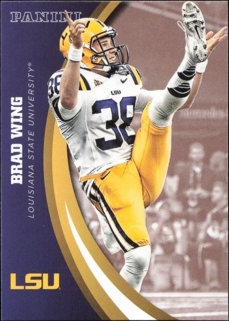 2015 Panini Lsu Team Collection Brad Wing #70 trading card
