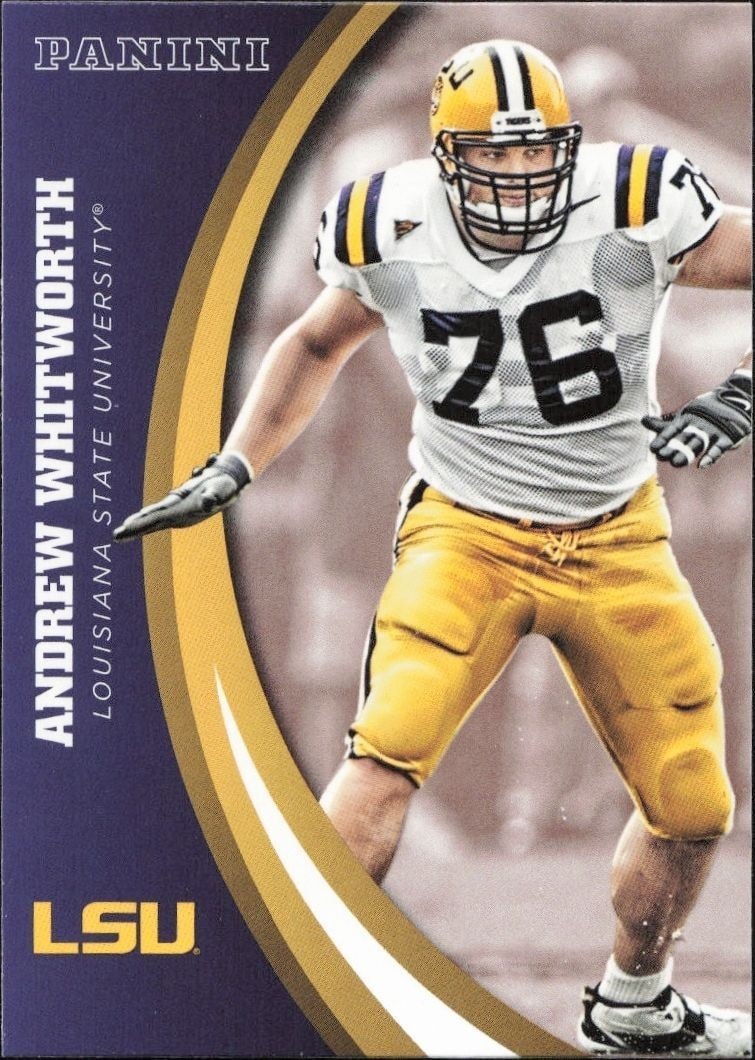2015 Panini Lsu Team Collection Andrew Whitworth #46 trading card